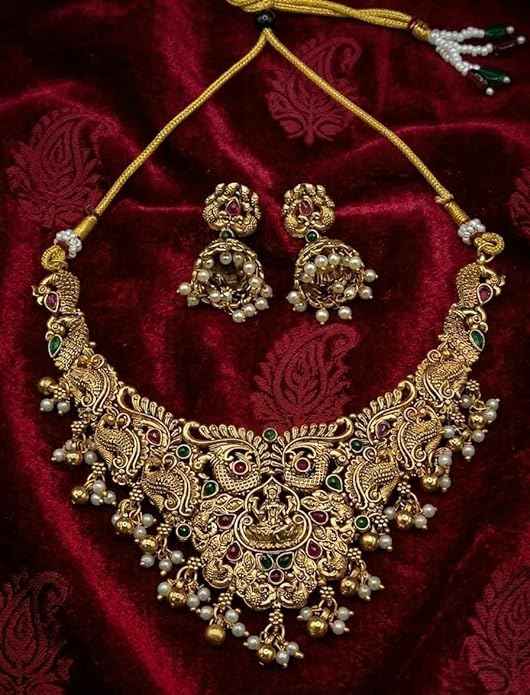 The Divine Lakshmi & Peacock Heritage Choker Set
