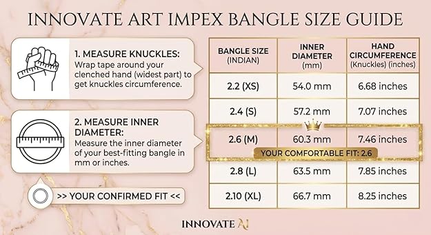 Close-up view of premium artificial INNOVATE ART IMPEX Traditional Gold-Plated Bangles Set of 4 for Women (Size 2.6) | Antique Brass & Alloy Ethnic Churi | Handcrafted Daily & Festive Kada Set for Ladies & Girls by Innovate Art Impex.