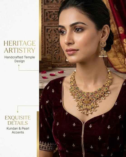 The Heritage Lakshmi Repoussé Compact Choker Set