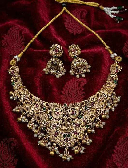The Divine Lakshmi & Peacock Heritage Choker Set