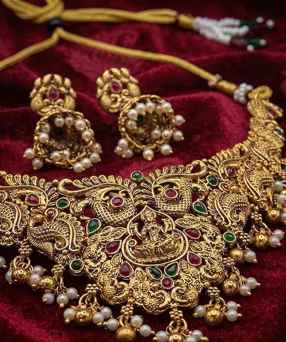 The Divine Lakshmi & Peacock Heritage Choker Set