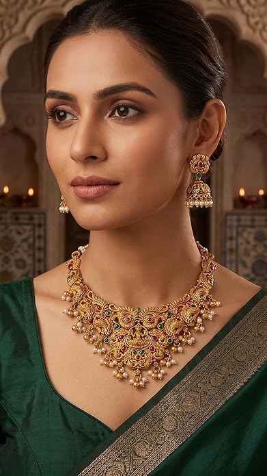 The Divine Lakshmi & Peacock Heritage Choker Set
