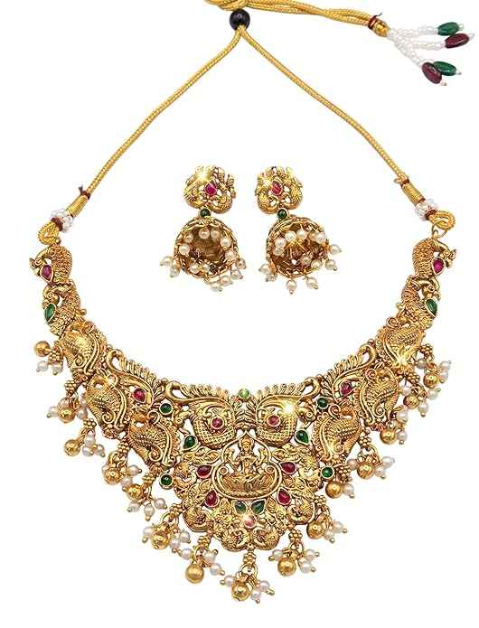 The Divine Lakshmi & Peacock Heritage Choker Set