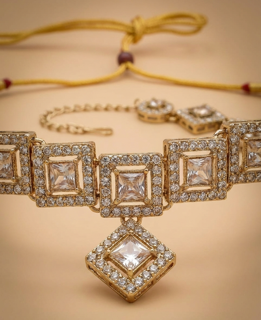 Close-up view of premium artificial Royal Antique Gold Chandbali Jhumka Earrings for Women | Premium Traditional Ethnic Jewellery | Wedding, Festive & Party Wear by Innovate Art Impex.