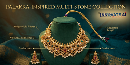 The Heritage Ruby & Emerald Antique Gold Choker Set