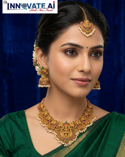 The Royal Lakshmi & Peacock Heritage Choker Set