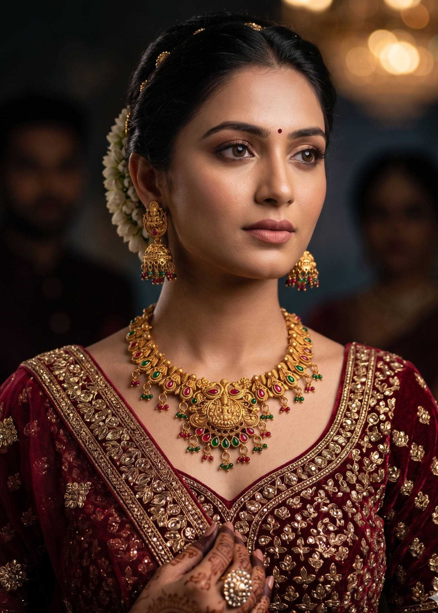 The Royal Lakshmi & Peacock Temple Necklace Set