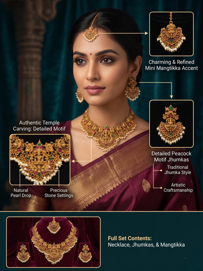 The Royal Lakshmi & Peacock Heritage Choker Set