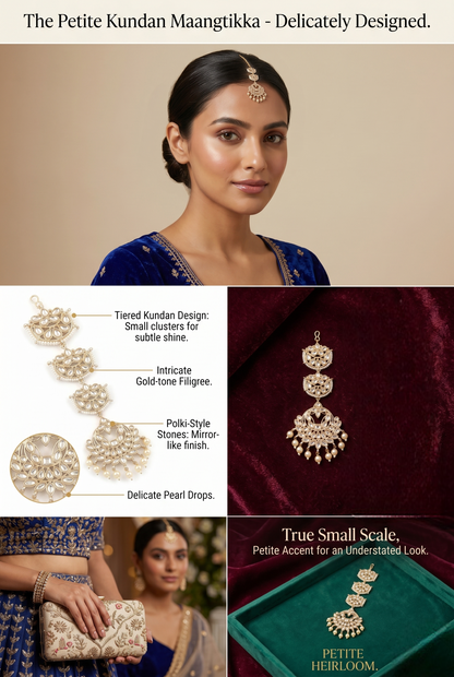 The Petite Heirloom Kundan & Pearl Maang Tikka