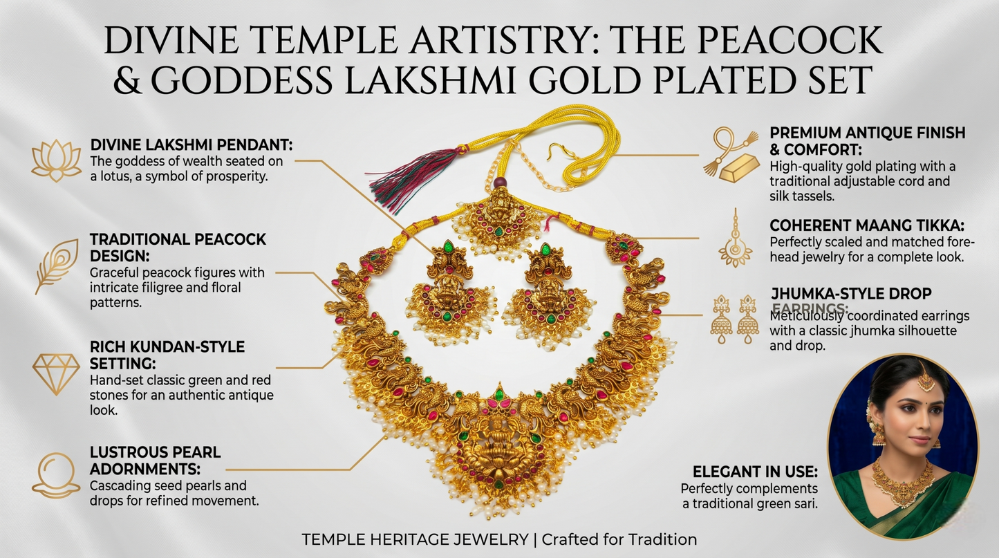 The Royal Lakshmi & Peacock Heritage Choker Set
